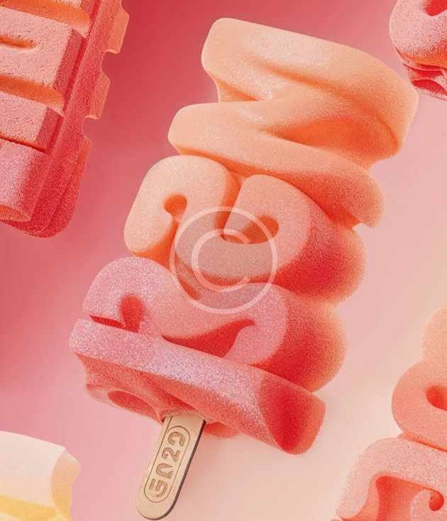 Pastel swirl ice cream concept